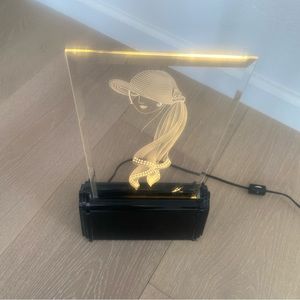 ⭐️ERTÉ⭐️ Original Crystal Editions ERTÉ CHIC Etched Glass Luminaire Light